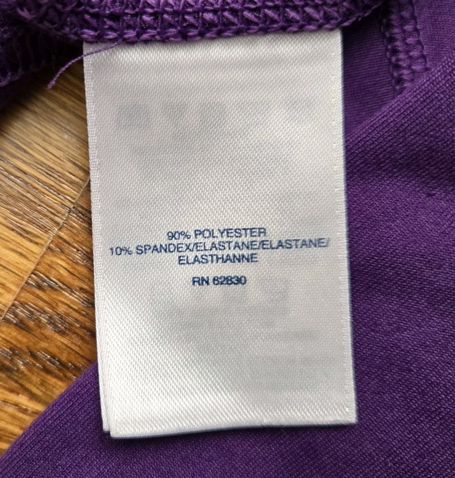 Lands’ End Long Johns Set Girls’ 6X-7 Thermal Base Layer Purple