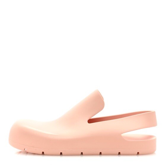 NEW BOTTEGA VENETA PUDDLE SANDALS SLINGBACK RUBBER Peachy Size 39 US 9