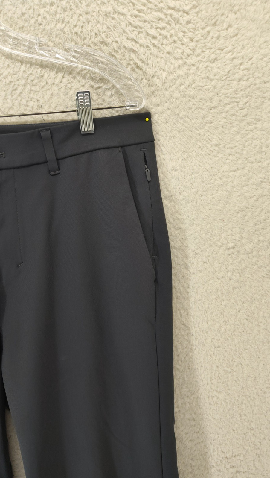Lululemon Men Pants 33 Gray Poly Blend Straight Regular Fit Flat Front Chino