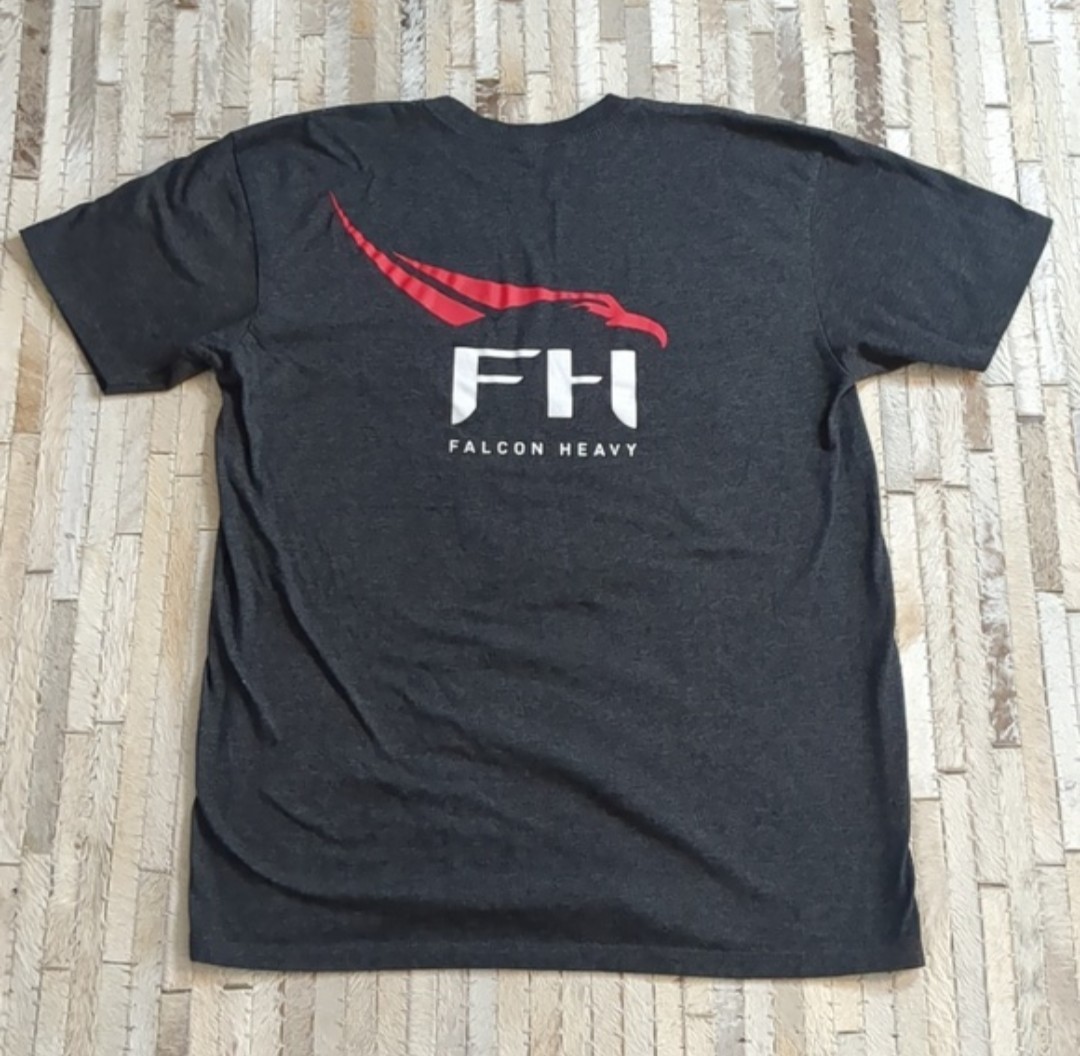SpaceX Falcon Heavy Dark Gray Short-Sleeve T-Shirt Size L
