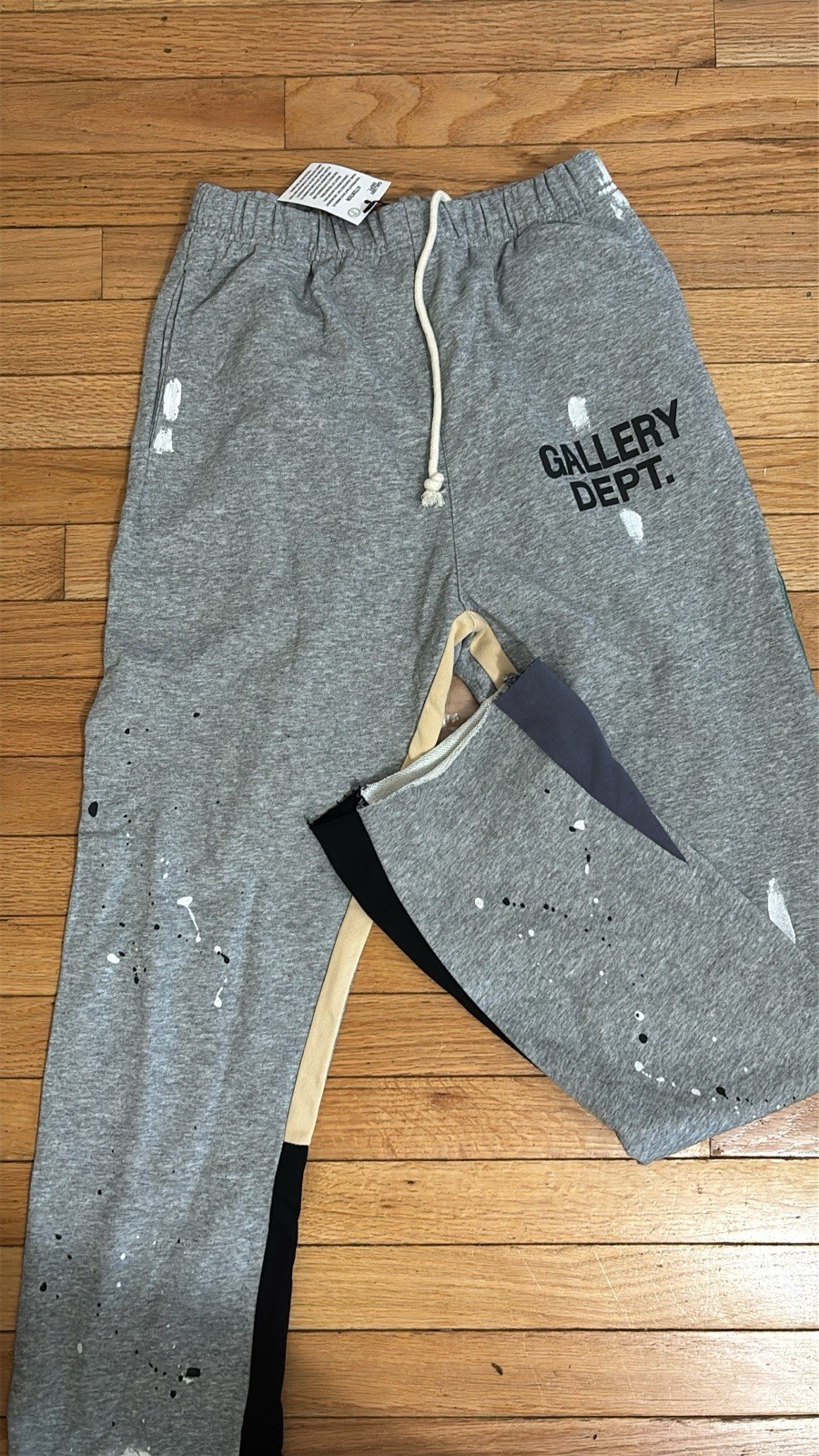 Gallery Dept. Men’s Gray Sweatpants Pants Size S Cotton Knit Drawstring Tapered