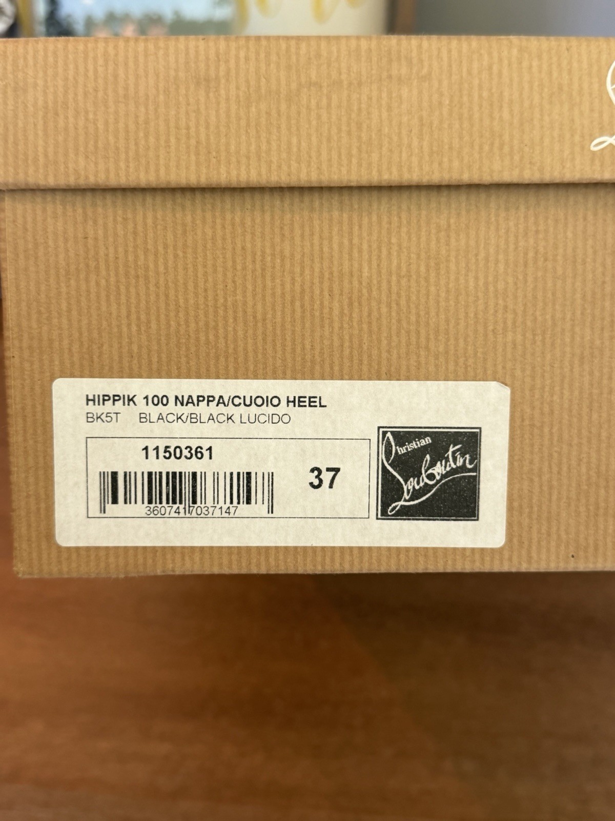Christian Louboutin Black Leather Strappy Ankle Strap Peep Toe Heels EU 37