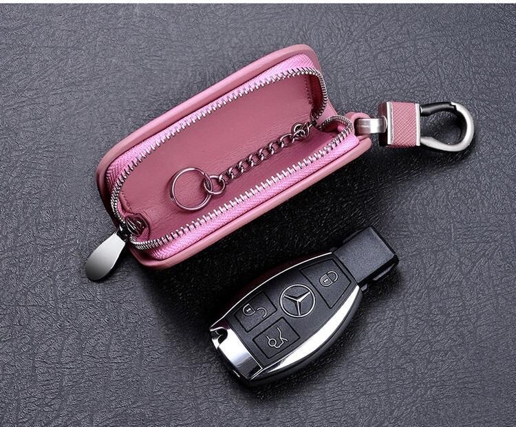 Car Key Bag Genuine Leather Mercedes-Benz Key Pouch Premium Leather Key Holder