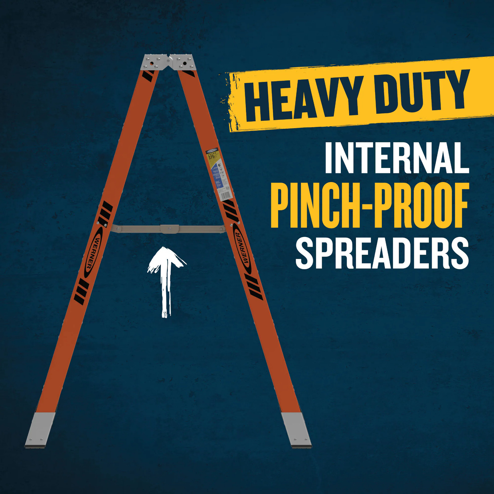 Werner T7400 6-ft ( 10-ft Reach Height ) Fiberglass Type 1AA – 375 lbs. Lo|26058
