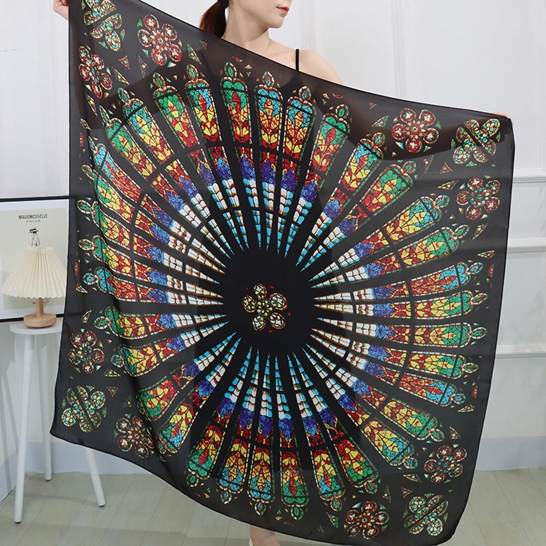 XL 43 Inch Extra Large Square Scarf Fashion Scarves Silk Feeling Hair Scarf W…