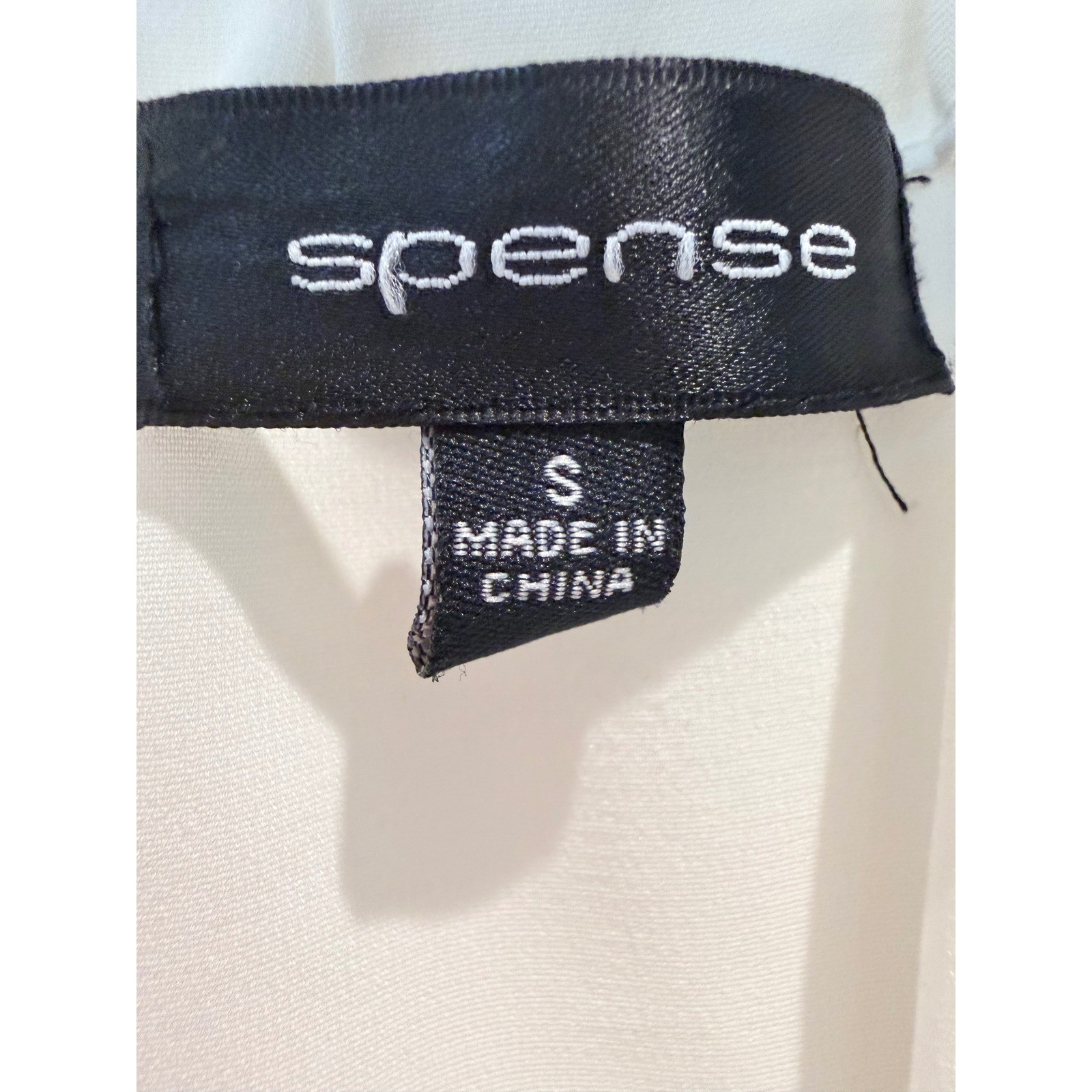 Spense Ivory White Sleeveless Ruffle Tiered High Neck Blouse Small RN73163