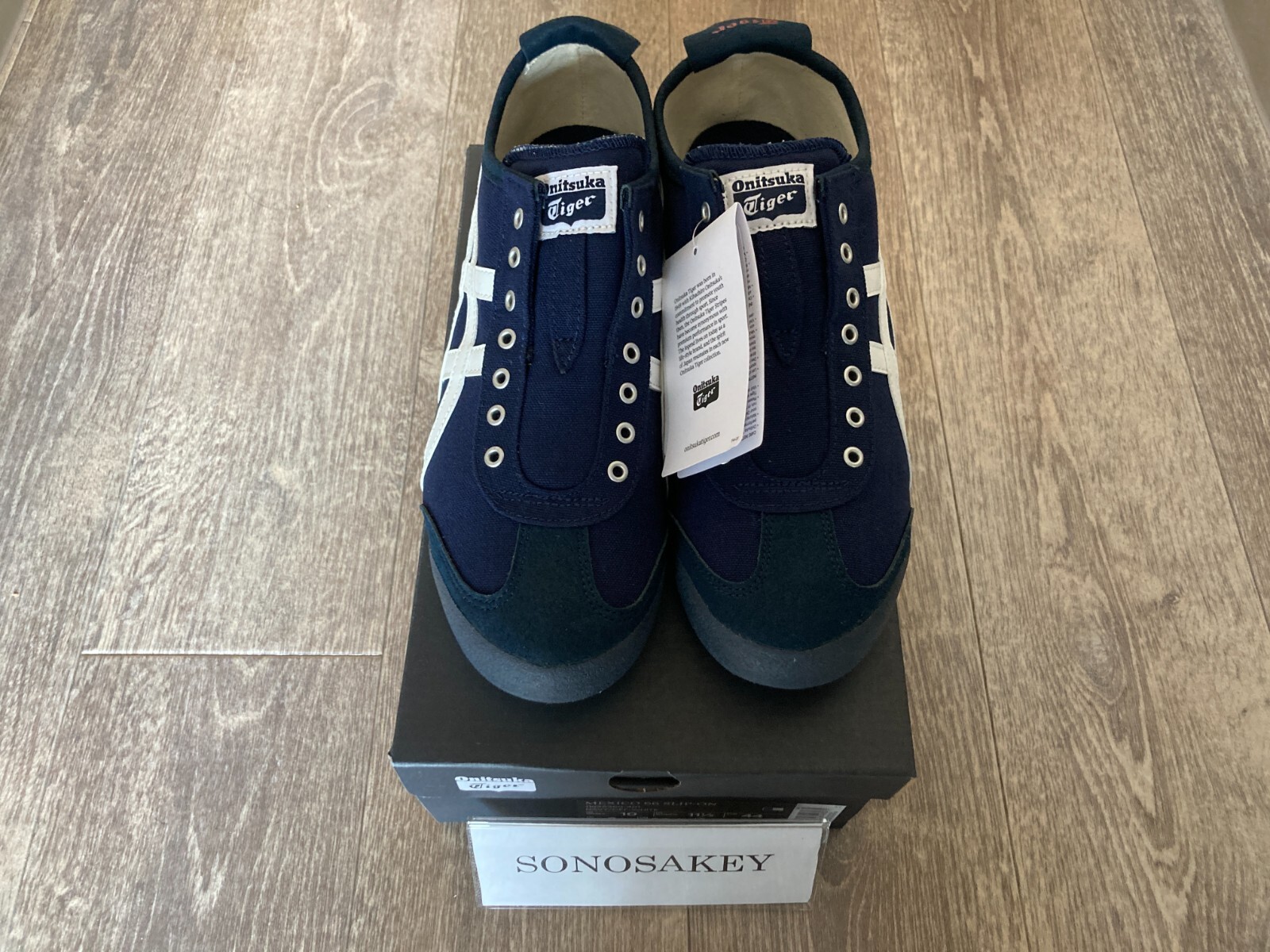 Onitsuka Tiger MEXICO 66 SLIP-ON 1183A360 401 NAVY/OFF-WHITE New in Box from JPN
