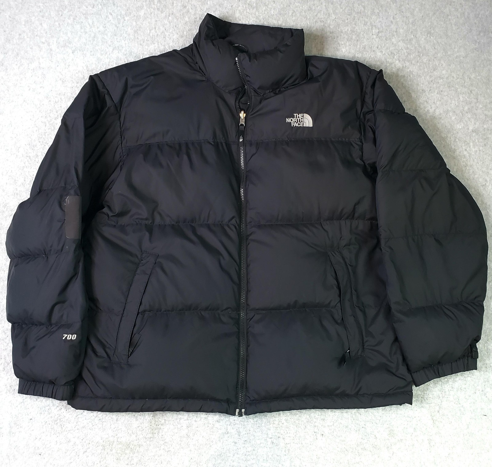 The North Face Nuptse 700 Jacket Mens XL Black Down Puffer Hooded Full Zip