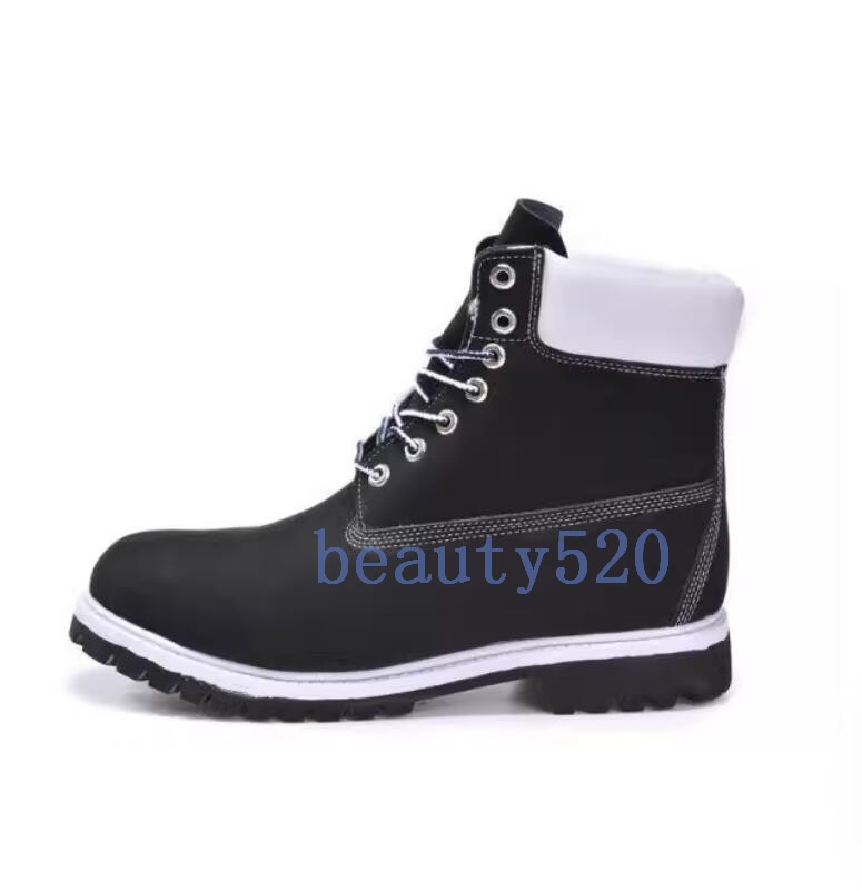 Mens Classic Leather Slip Waterproof Boot Durable Work Shoes Outdoor Ankle Boots