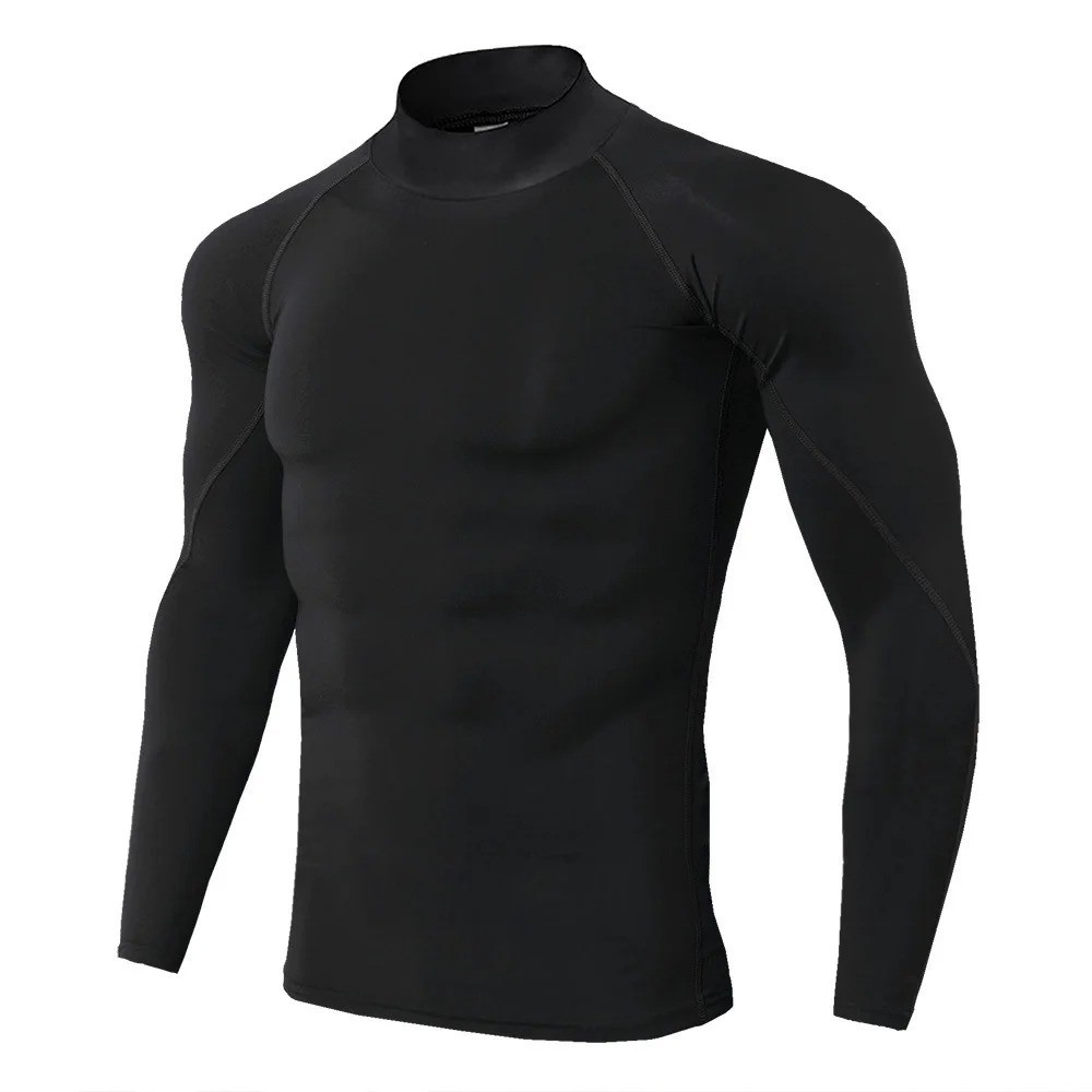 Men Compression T Shirt Long Sleeve Gym Fitness Quick Dry Sport Top