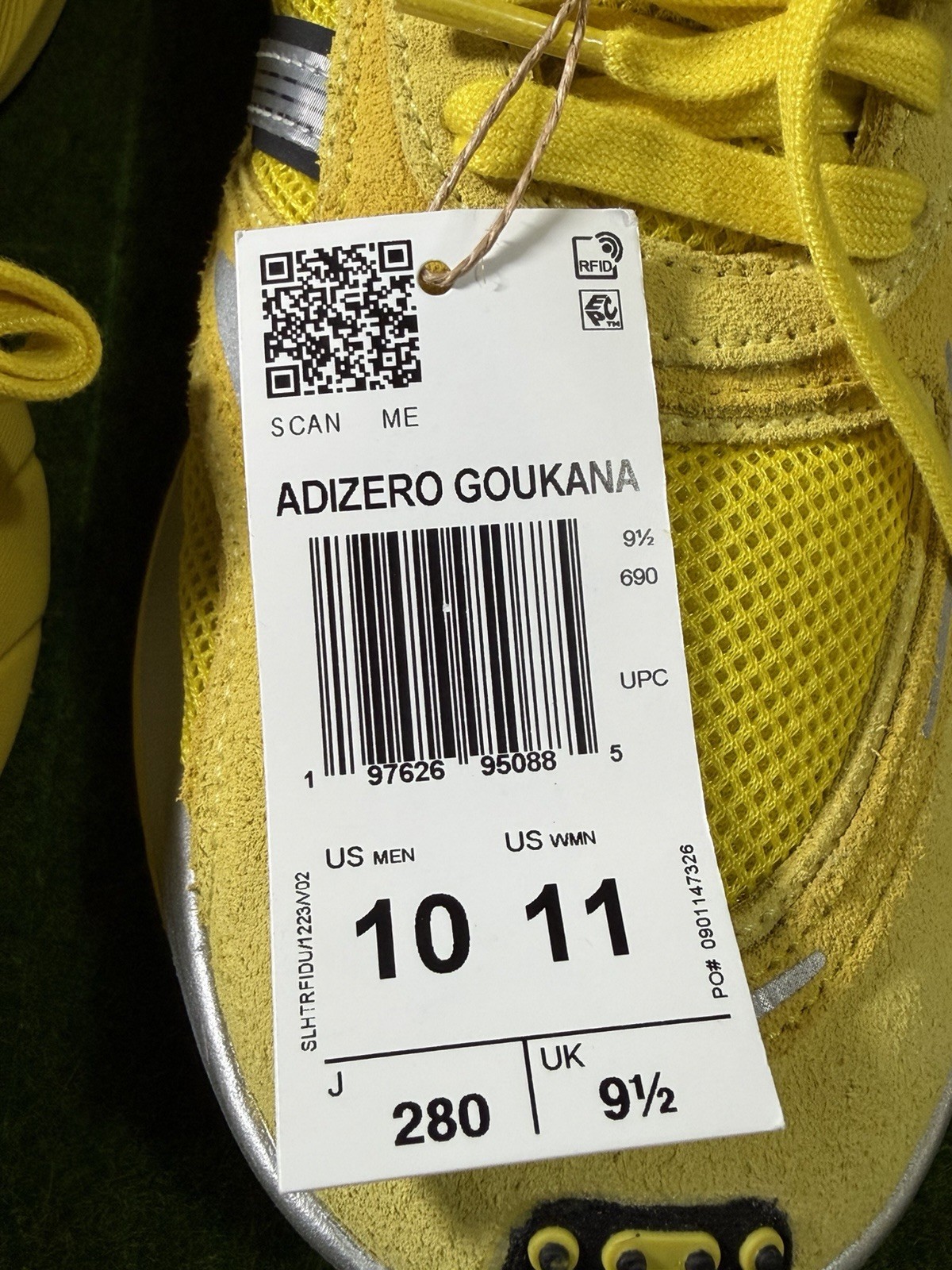 Adidas Adizero Goukana Light Yellow Men’s Sneakers JP7177 – Size 10