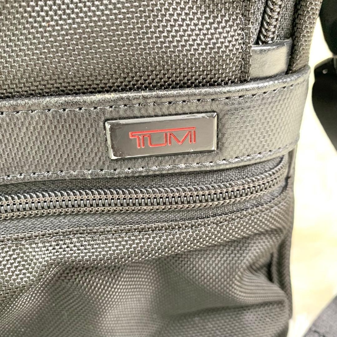 TUMI Alpha 2 26120D2 Black Nylon 2 Way Business Briefcase Bag Auth