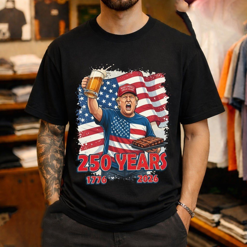 250 Years 1776 to 2026 USA Patriotic Party Trump Shirt