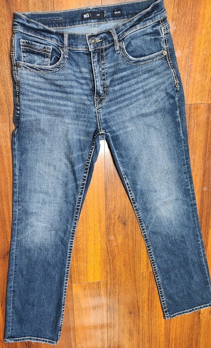BKE Jake Bootleg Jeans Men’s Size 34×32 Cell Phone Pocket Buckle Denim Pants