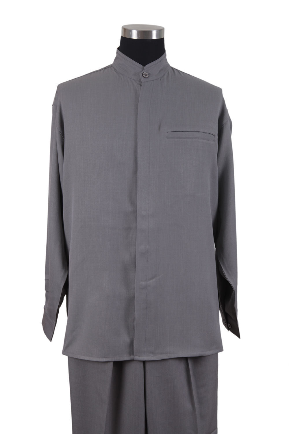 New MEN’S BAND COLLAR LONG SLEEVE TWO PIECE SETS CASUAL WALKING SUITS M2826
