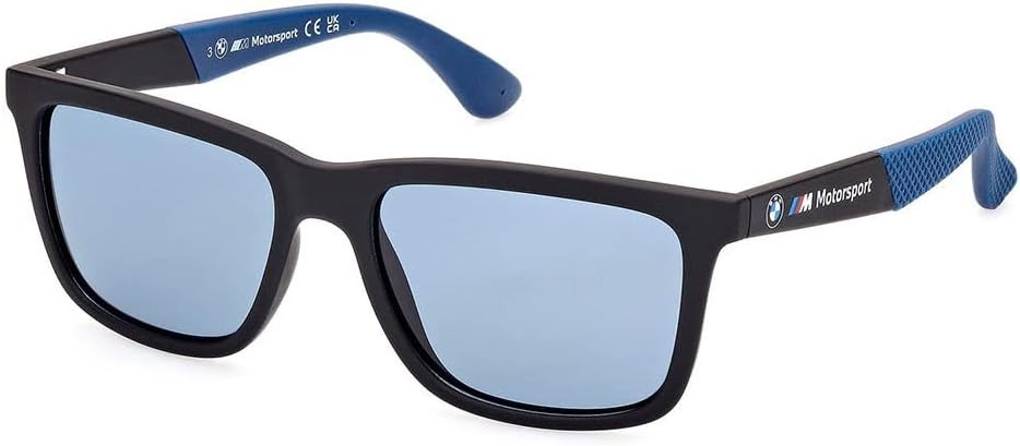 BMW MOTORSPORT mens Injected Sun Glasses Rectangular Sunglasses