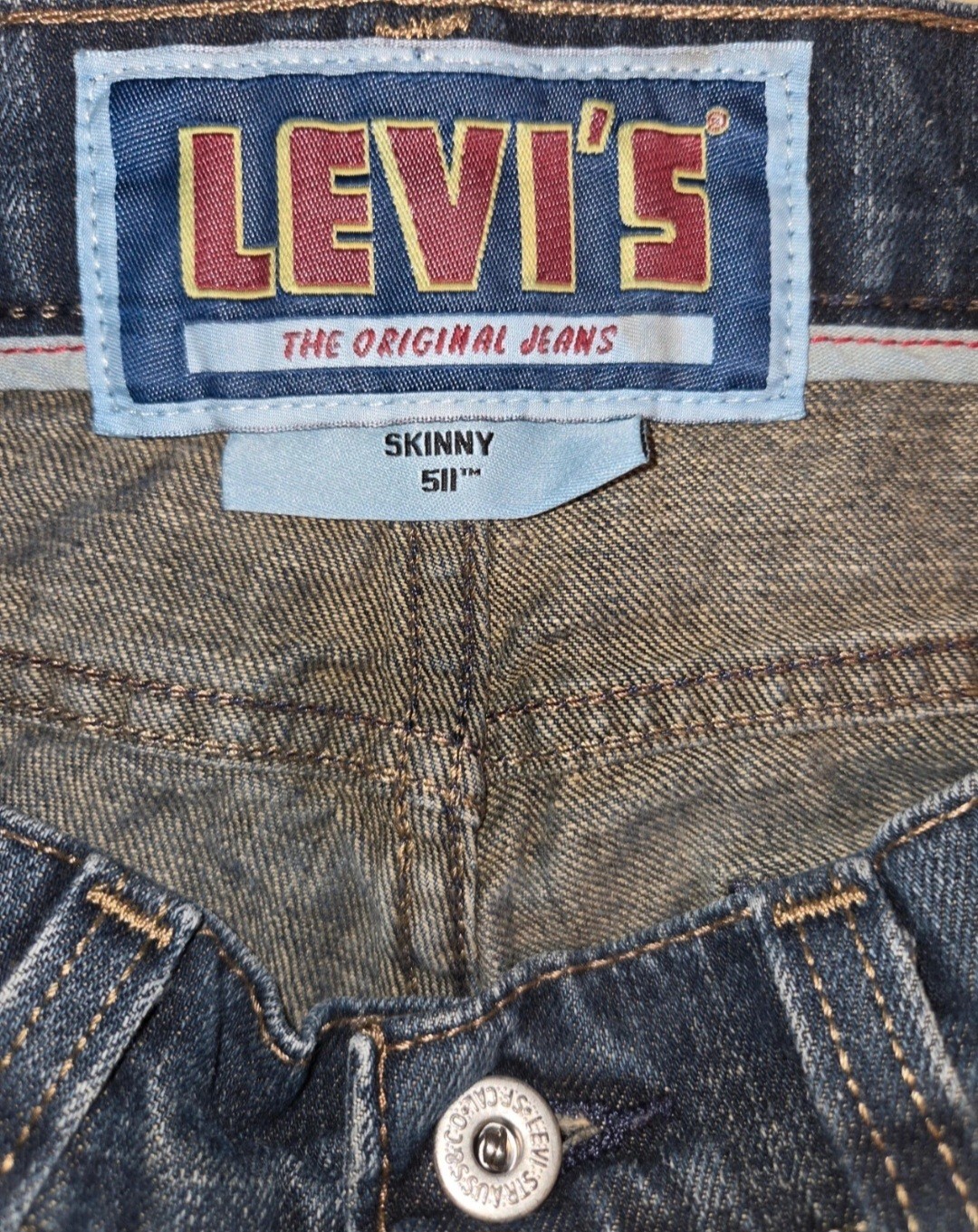 Vintage Levis 511 Jeans Men’s 32×30 Blue Skinny The Original
