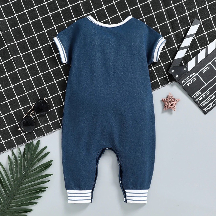Baby Boy Cartoon Print Jumpsuit-Newborn-18Months