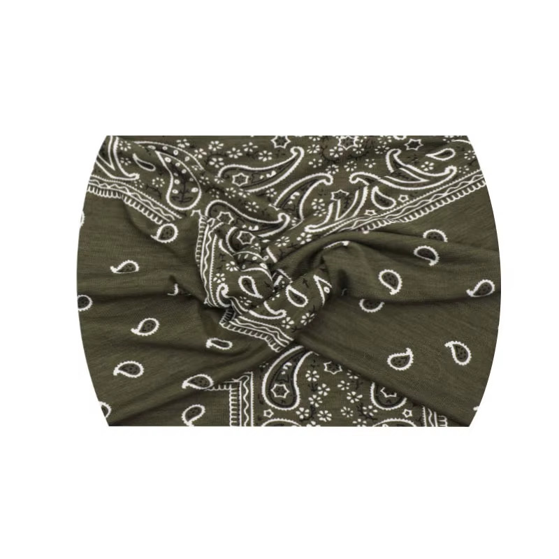 Widening 18CM Stretch Printed Sports Sweatband Headband Headscarf Hairband Hair
