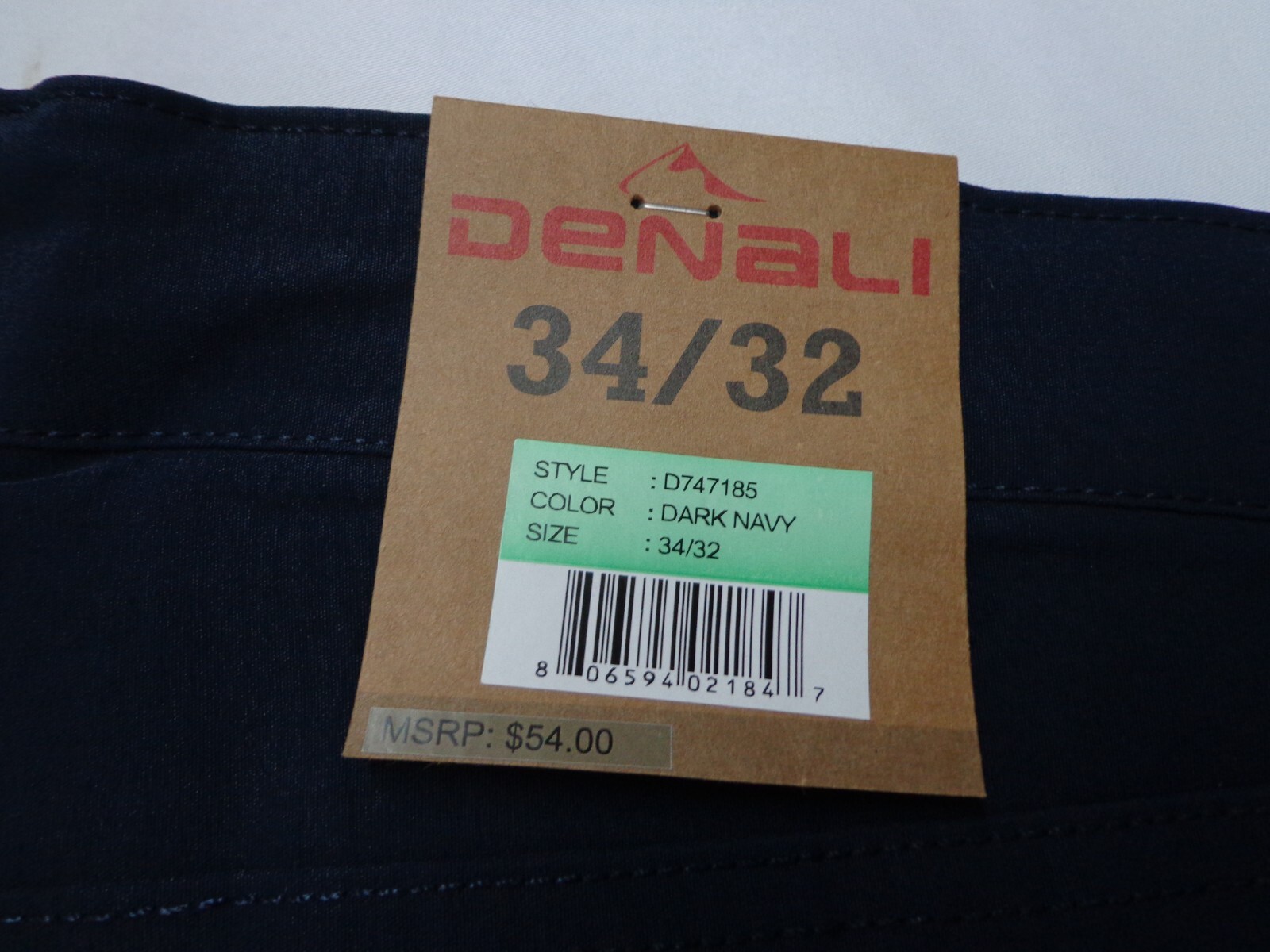DENALI Dark Navy Blue Tech Fabric Stretch Pants NWT 34/32 MSRP $54