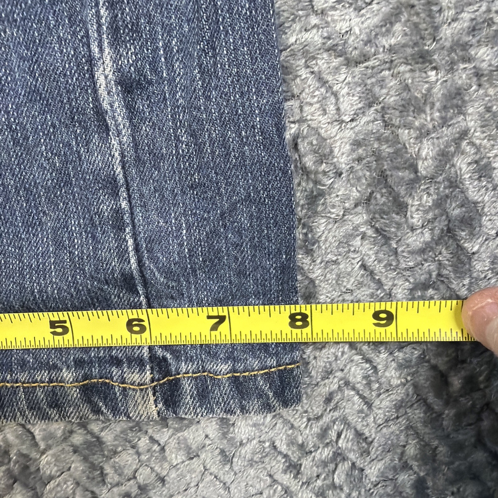 Levis 505 Reguar Straight Jeans Boys 12 Husky 32×27 Blue Denim