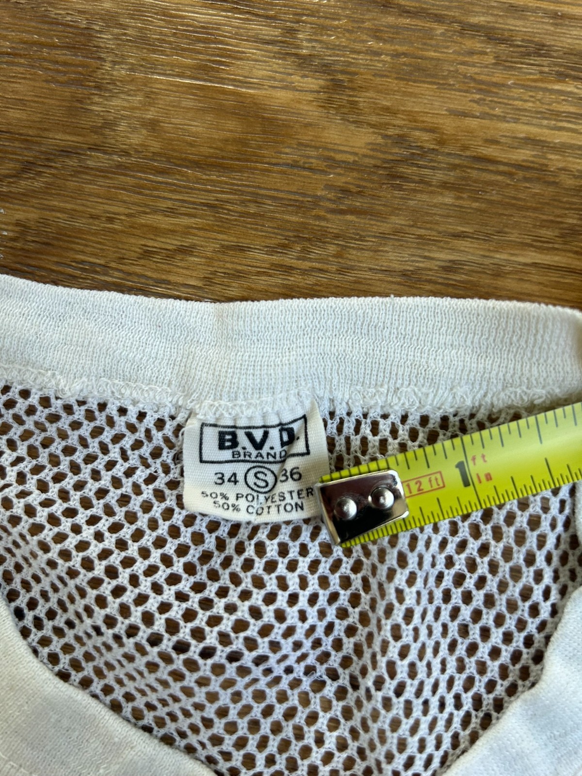 Vintage 60’s BVD tshirt mesh small true vtg