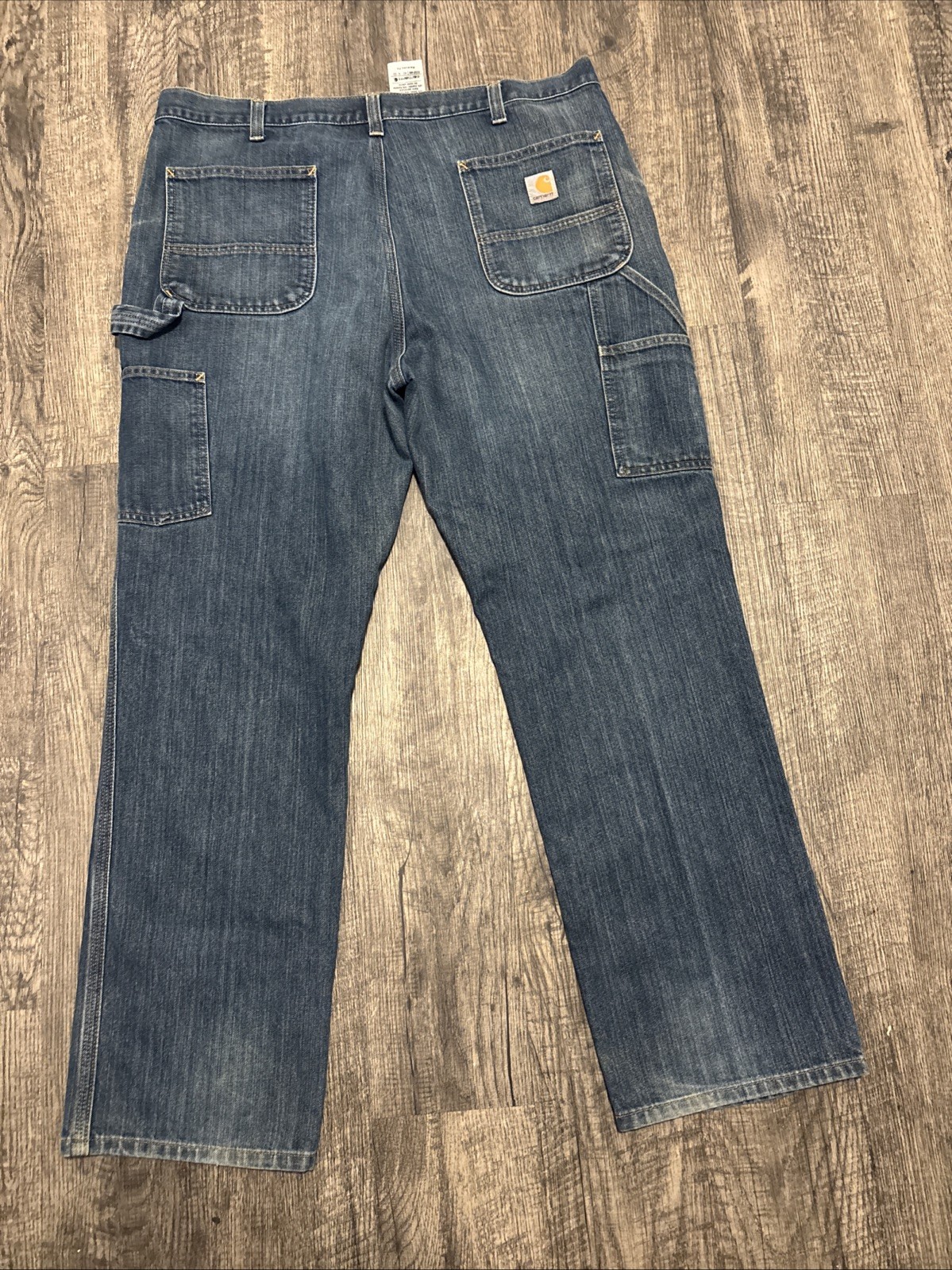 Carhartt Jeans Mens 40×32 Relaxed Fit Flannel Lined Blue Denim Workwear