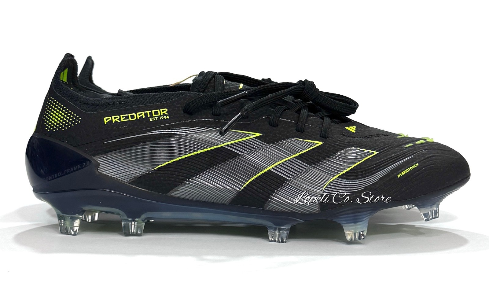 Adidas Predator Elite FG Electric Stealth Black Cleats JI1085 Mens 6.5 – 11.5