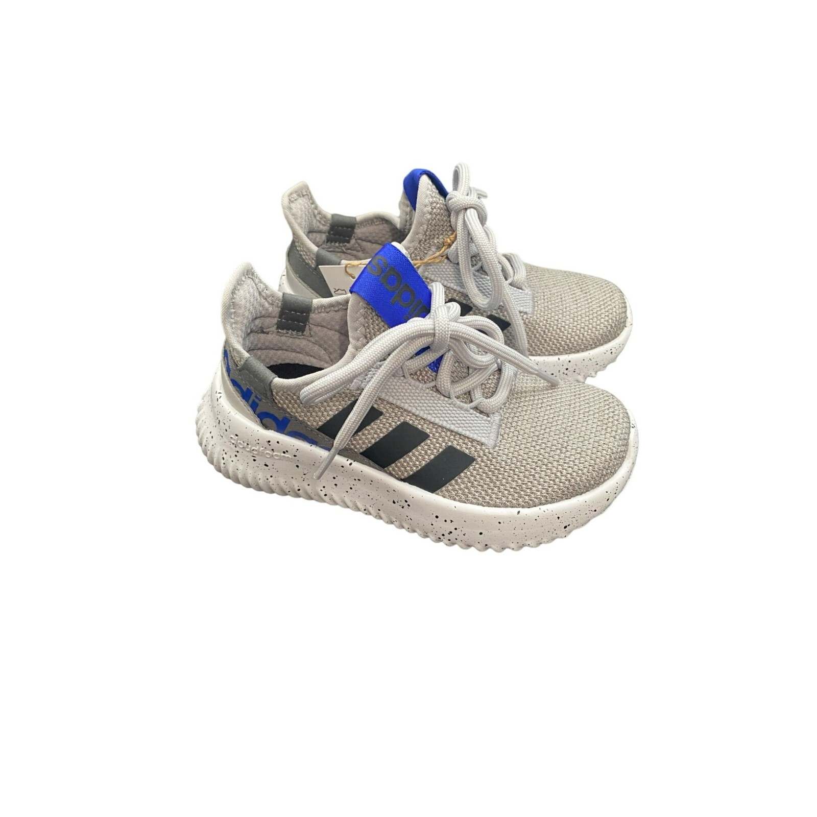 Adidas Kids Kaptir 2.0 Running Shoes Sz 11.5K Grey & Blue Mesh Upper