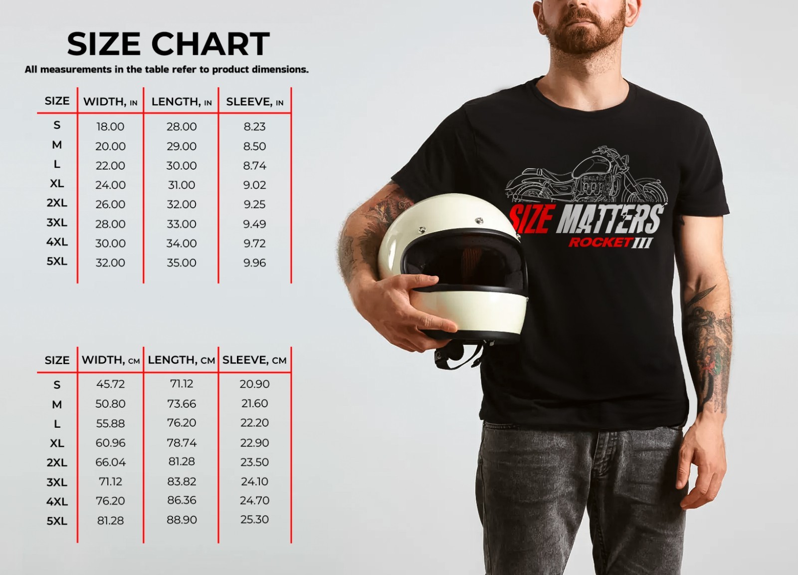 Illustration for a Triumph Rocket III 2004-2017 fans – Motorcycle T-Shirt
