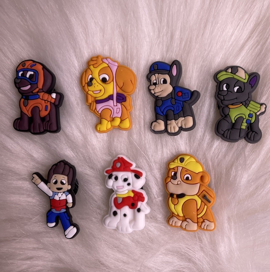 PAW Patrol Croc Charms – Skye, Chase, Marshall, Rubble, Rocky set of 7