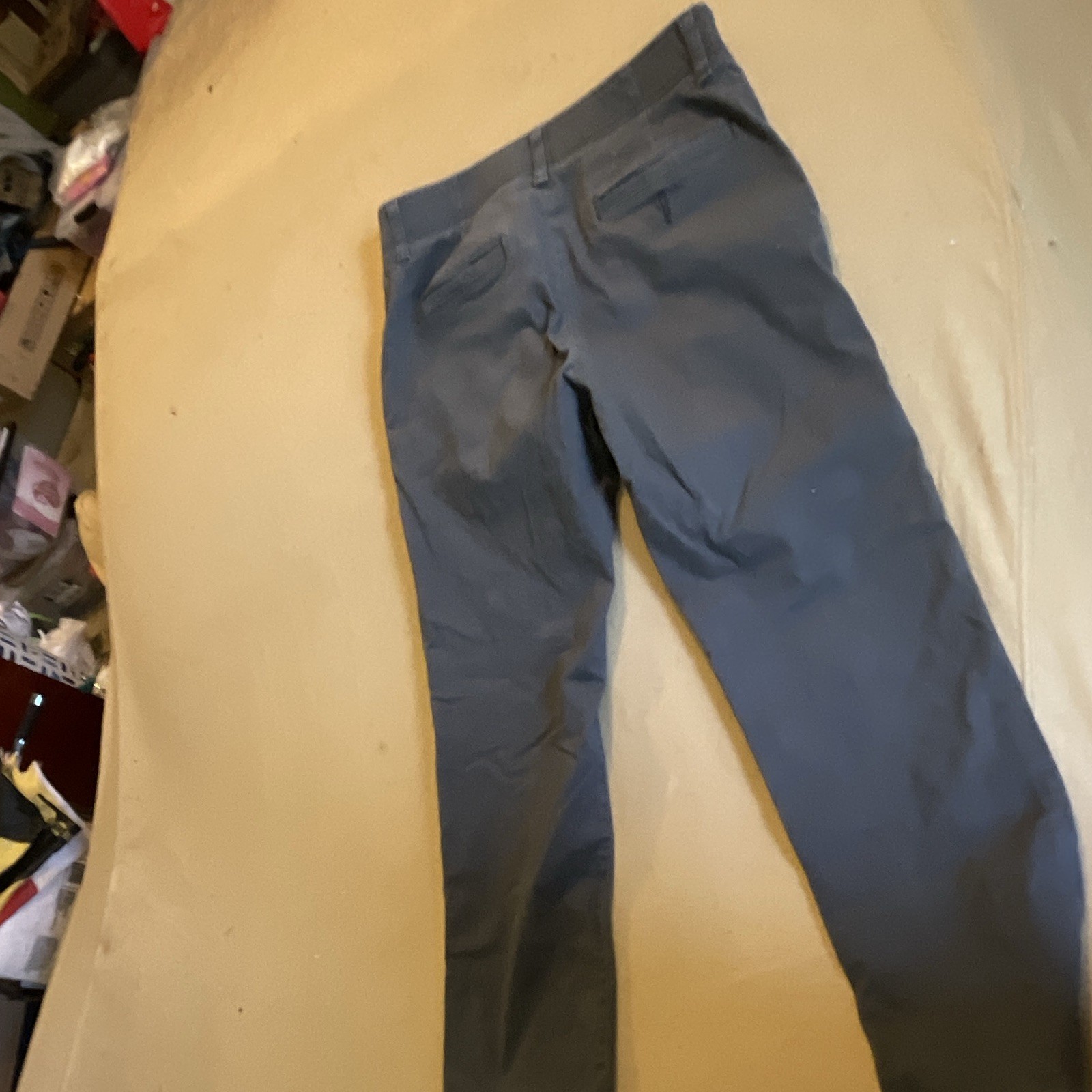 Lee Extreme Comfort Men’s Gray Twill Chino Pants 30W Straight Fit Stretch