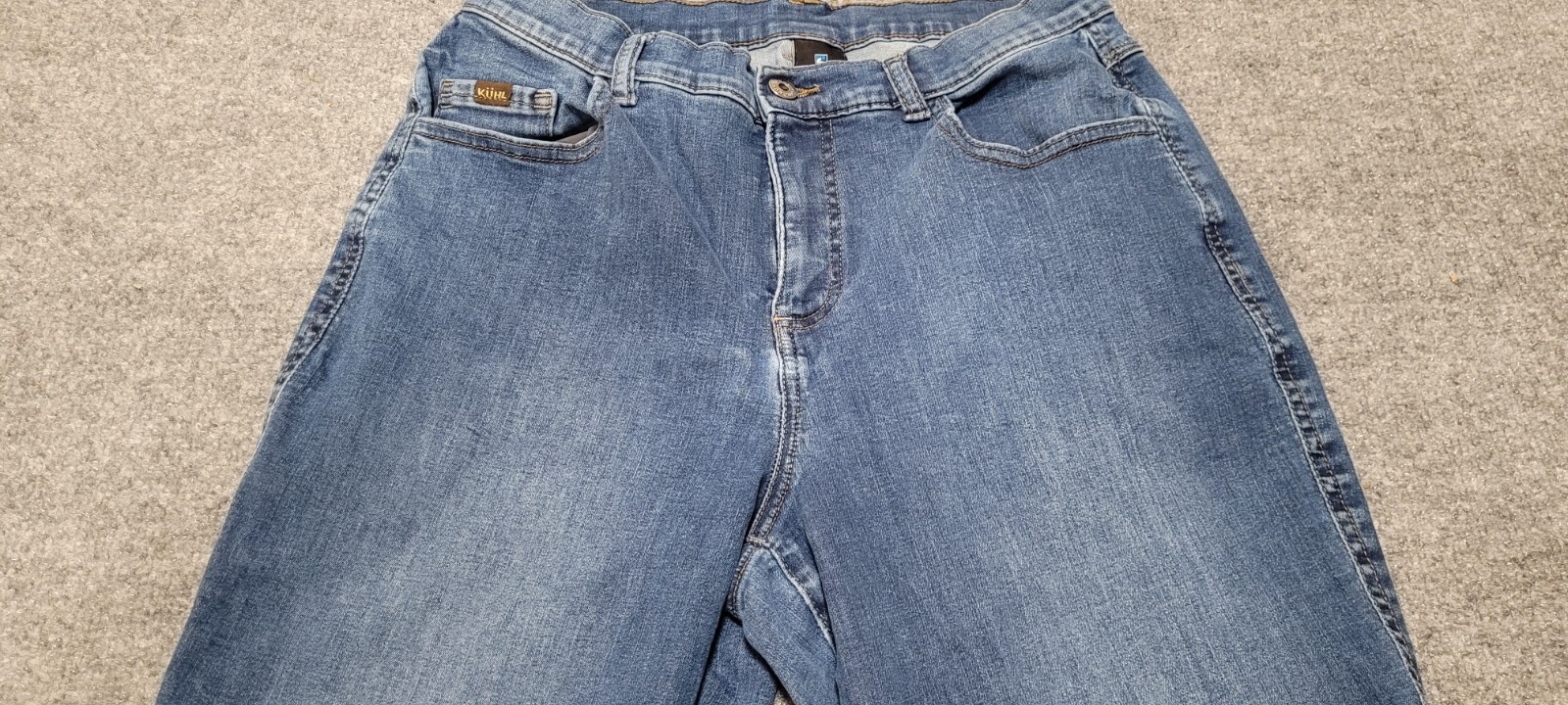 Kuhl Denim Jeans Women’s 12 Reg Stretch Straight Leg High Rise Comfy Outdoor