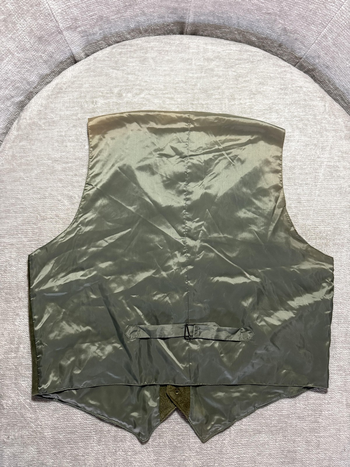 Arizona Jean Company Vest Mens XL Green Suede Dress Waistcoat Western Casual