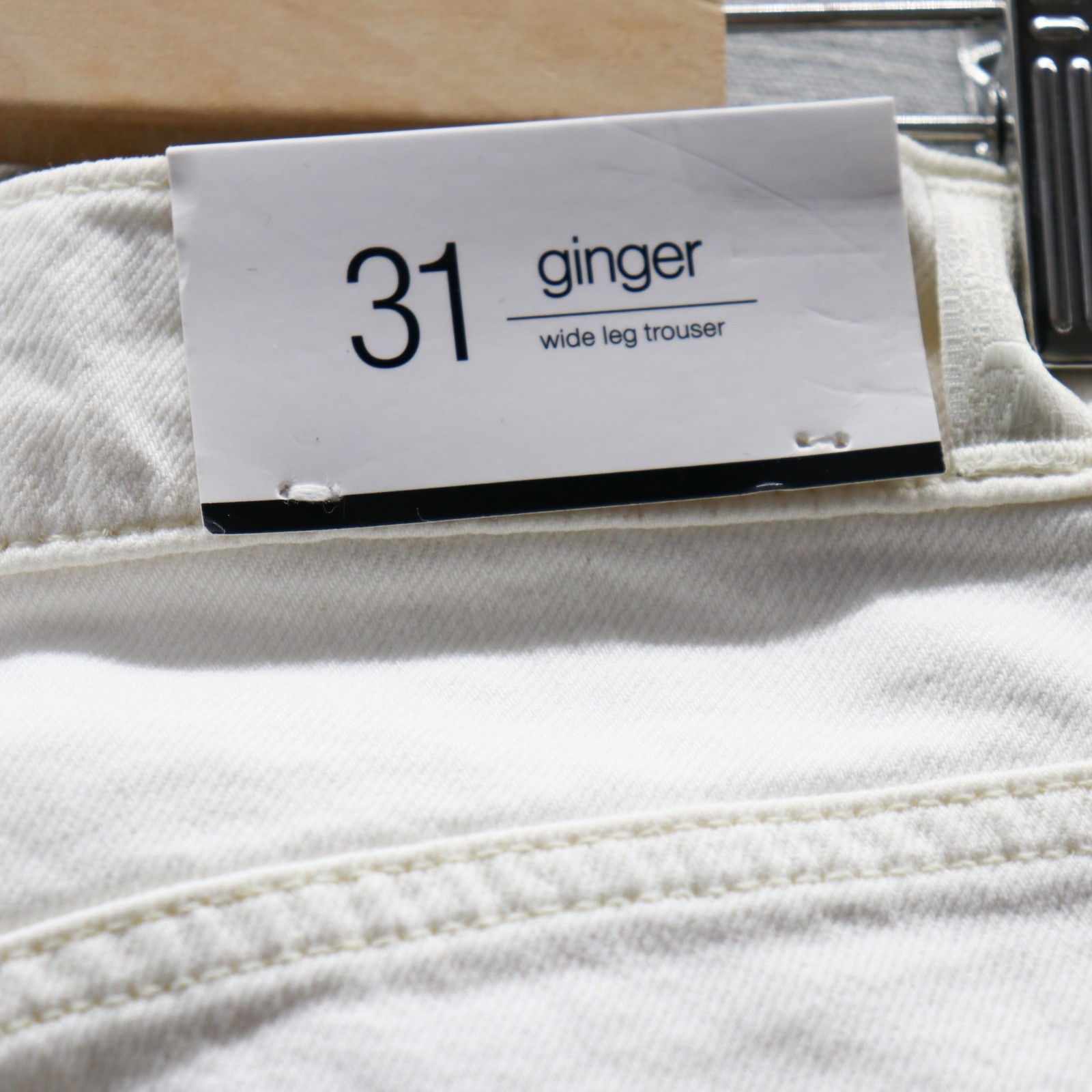 7 For All Mankind Ginger Wide Leg Trouser Jeans White 31