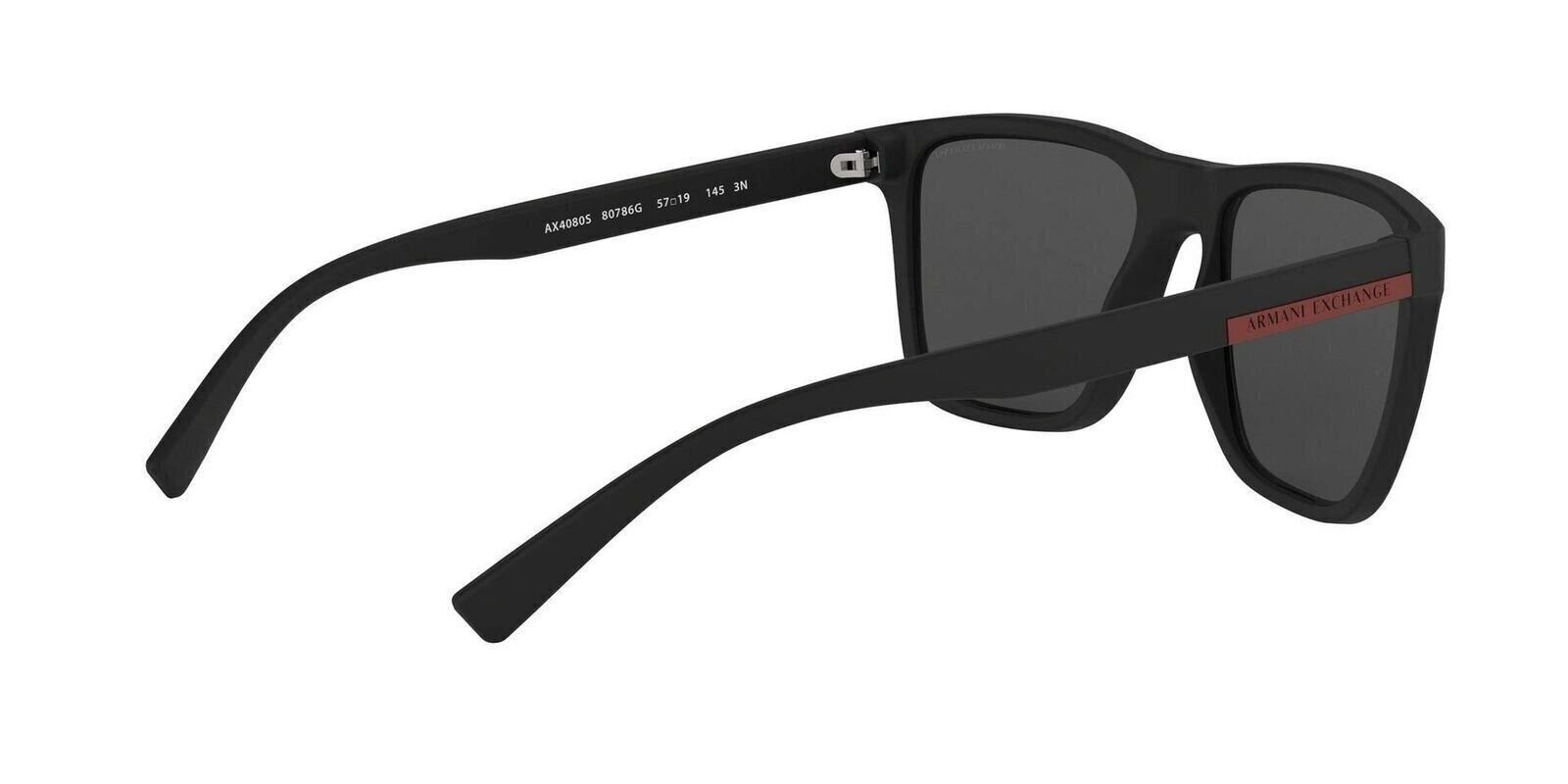 A|X Armani Exchange Men’s AX4080S 80786G Matte Black/Light Grey Mirror lenses
