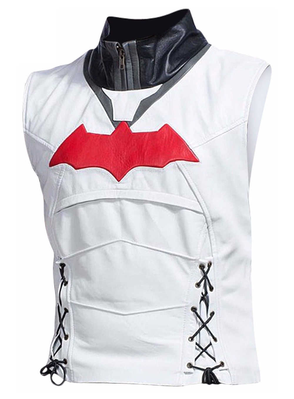Mens Batman Arkham Knight Red Hood Jacket + Vest – Cosplay Leather Outfit