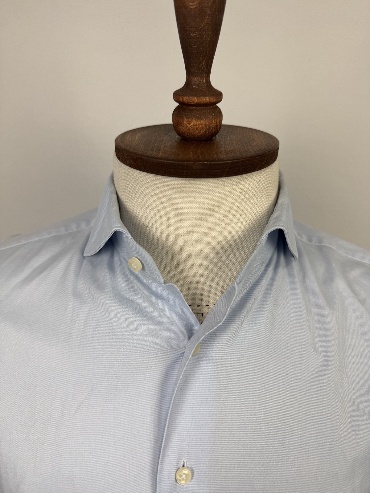 Suitsupply Blue Egyptian Cotton Long Sleeve Extra Slim Fit Dress Shirt Sz 40