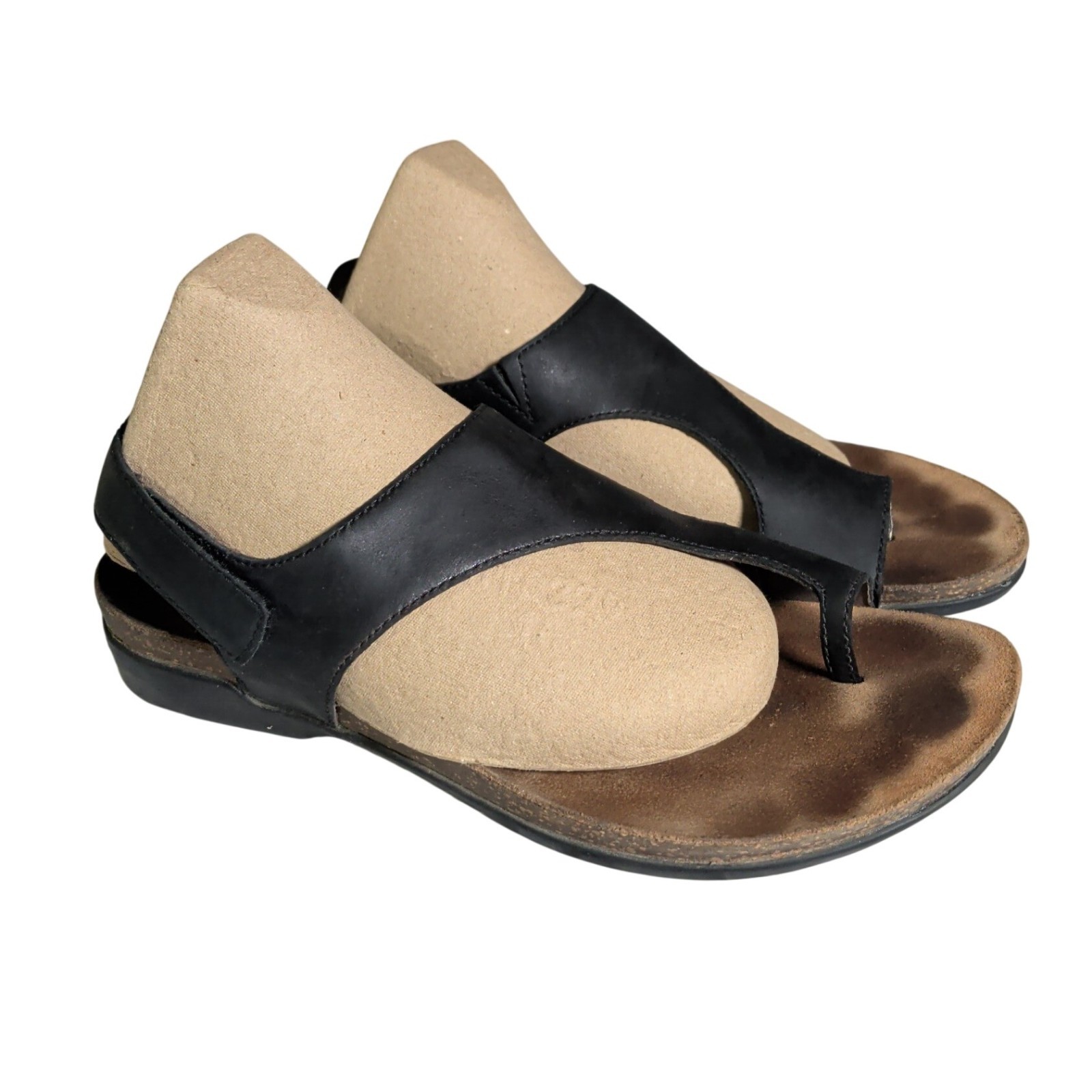 Dansko Reece Sandals Womens Size US 6.5-7 EU 37 Black Leather Bohemian Preppy