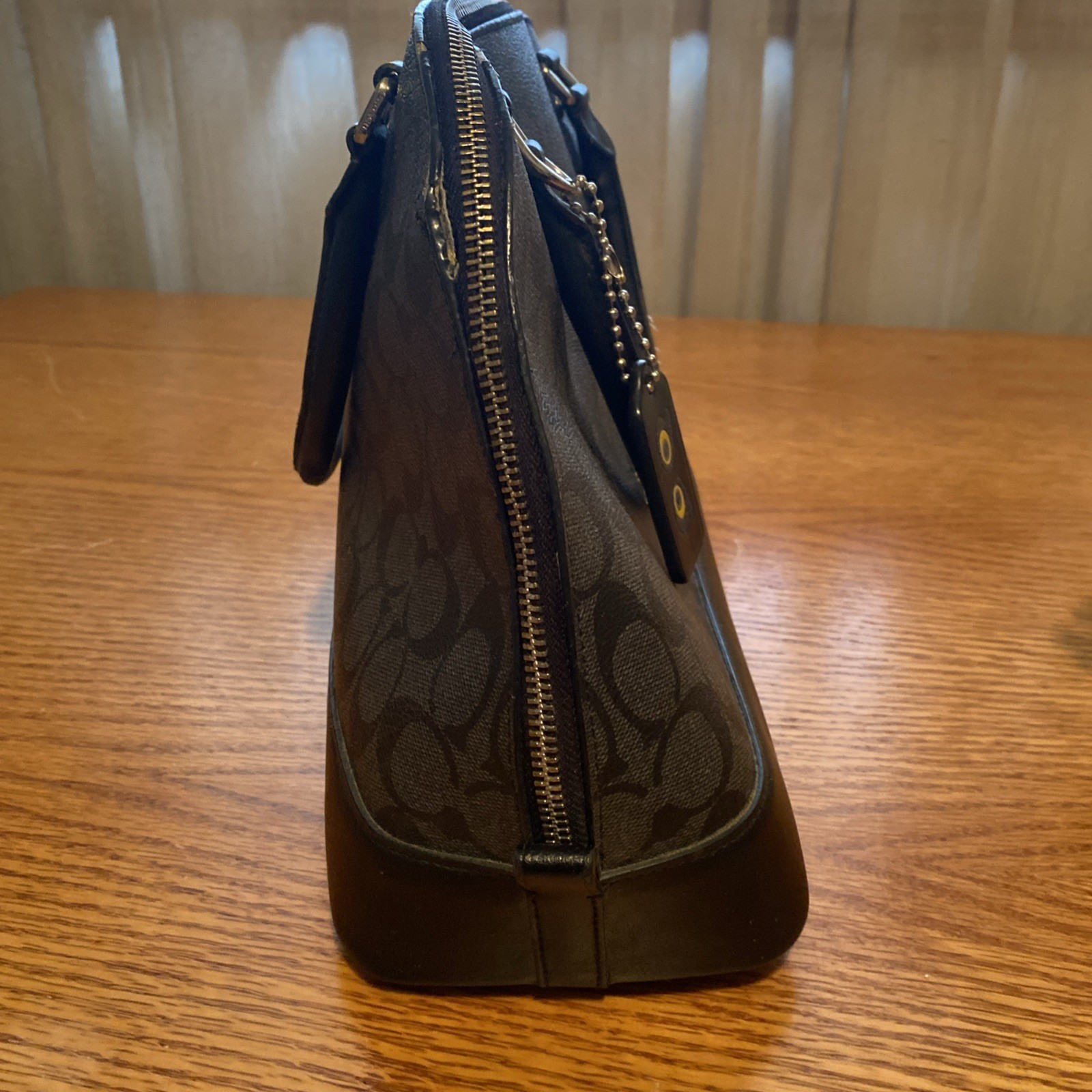 GENUINE COACH FACTORY OUTLET BLACK LEATHER HANDBAG SIERRA SATCHEL # G1777-F58287