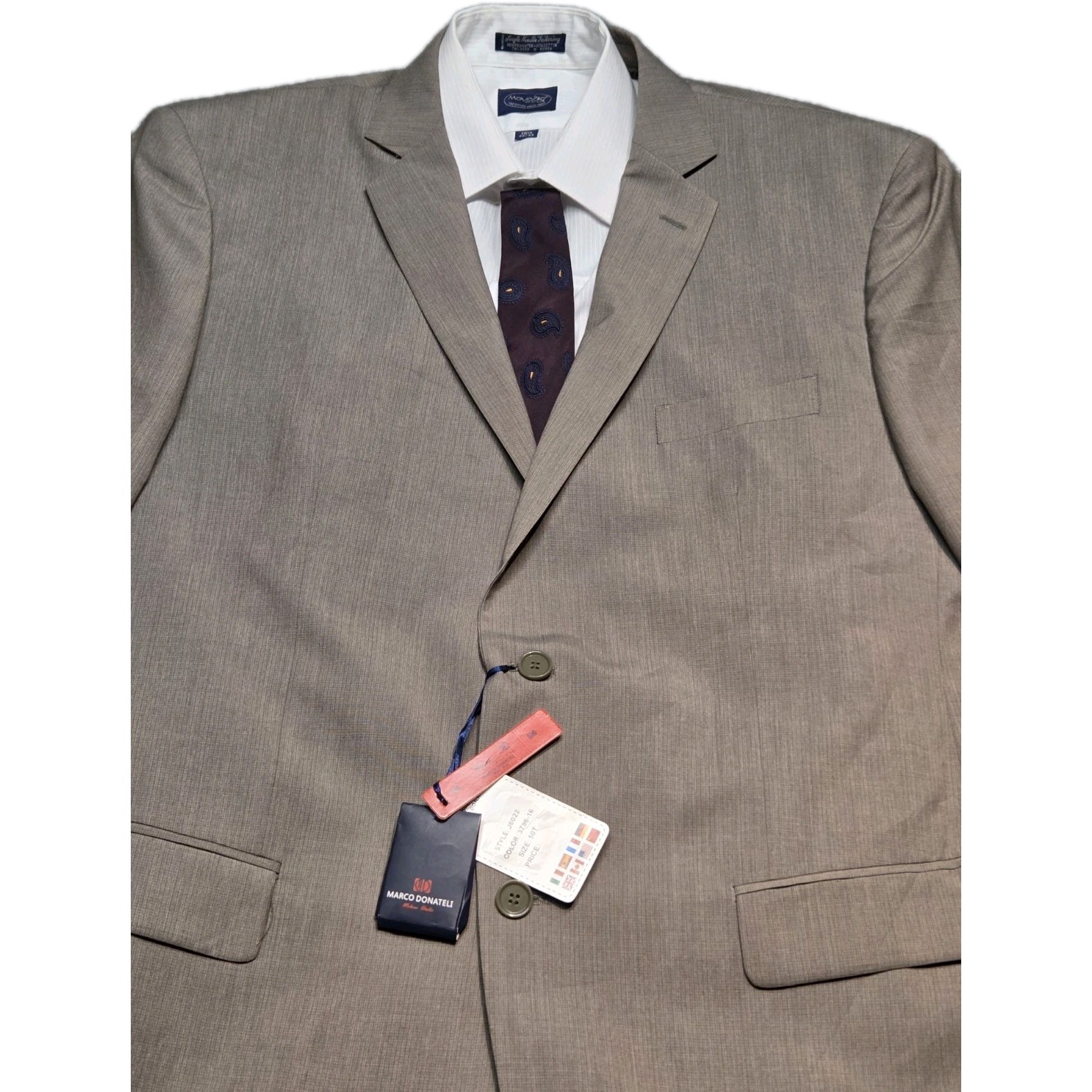 Marco Donateli Sport Blazer Jacket Men 50T Wool Blend Inner Pockets Lined