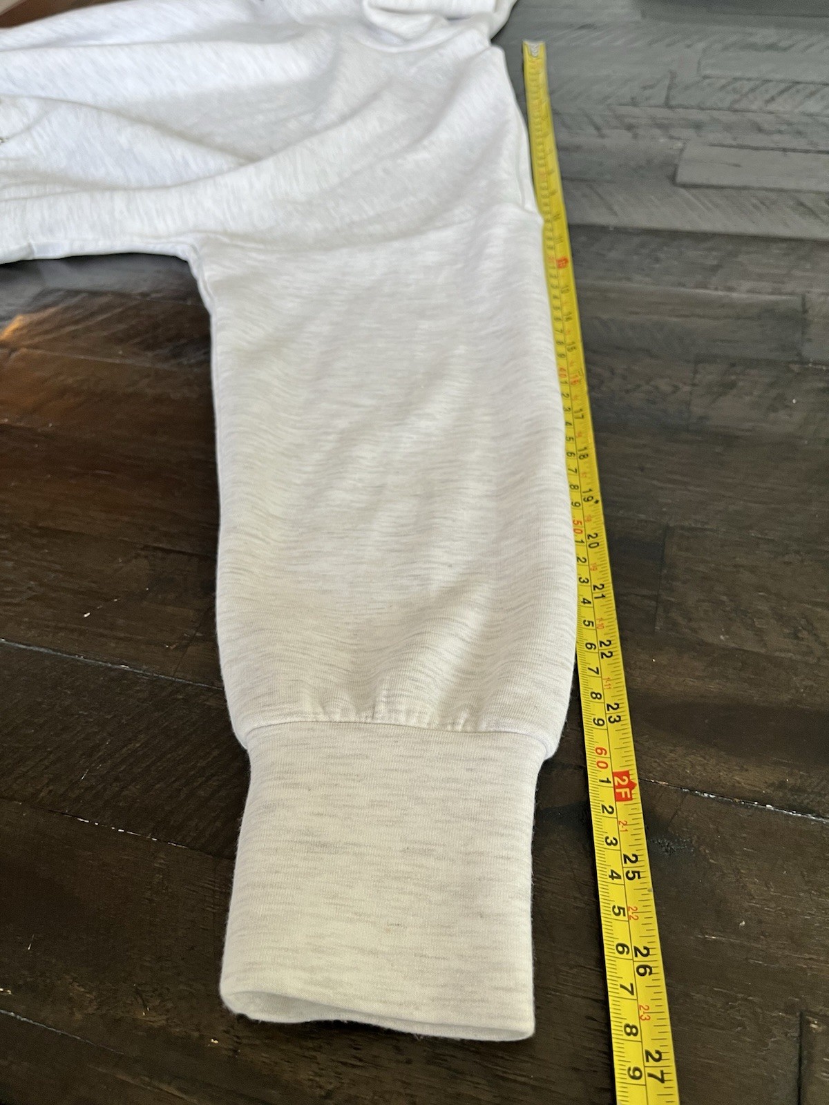 Varley Sz S Ethel DoubleSoft Clnch Waist Sweatshirt Light Gray