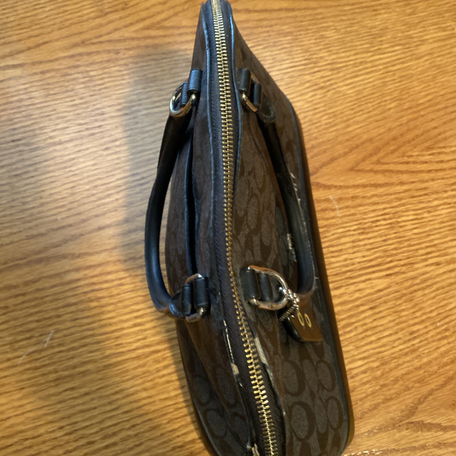 GENUINE COACH FACTORY OUTLET BLACK LEATHER HANDBAG SIERRA SATCHEL # G1777-F58287