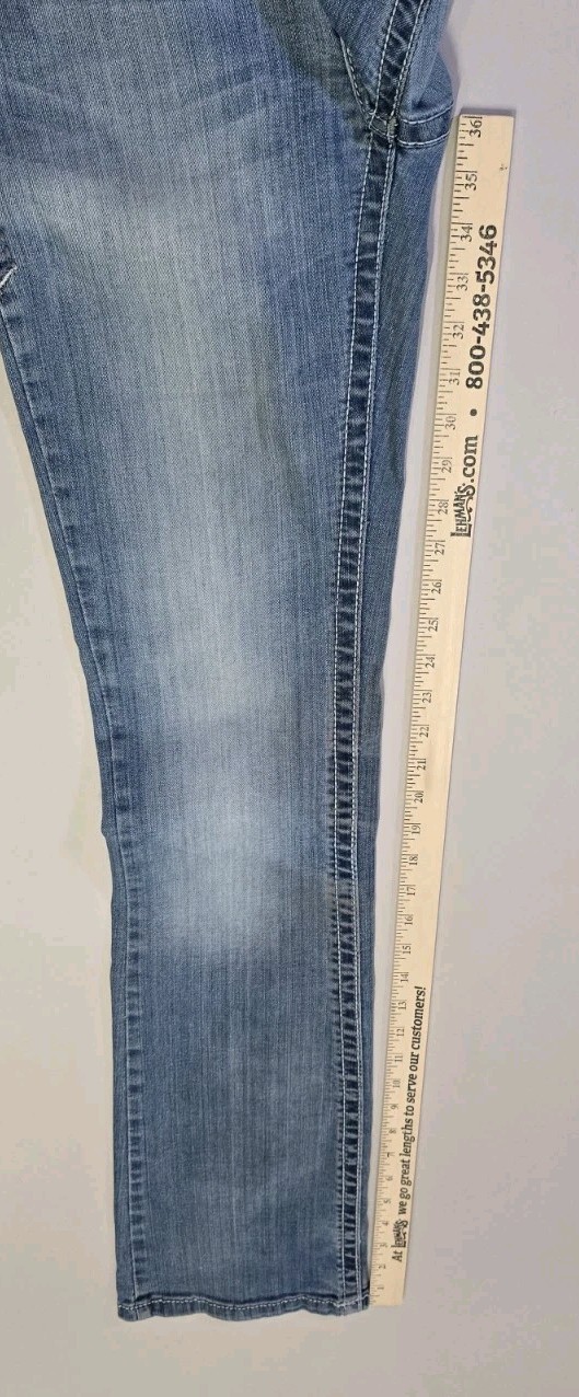 Rock 47 Wrangler Womens Jeans 27×36 Fits 29×36 Low Rise Boot Cut WJX70DR