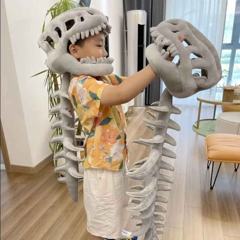 3D Dinosaur Skeleton Plush Toy 75cm Funny Soft Comfortable Cosplay Kids Gift