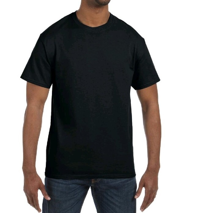 5000 GILDAN Heavy Duty Cotton Tee Black Blank Shirts Large men’s classic t-shirt