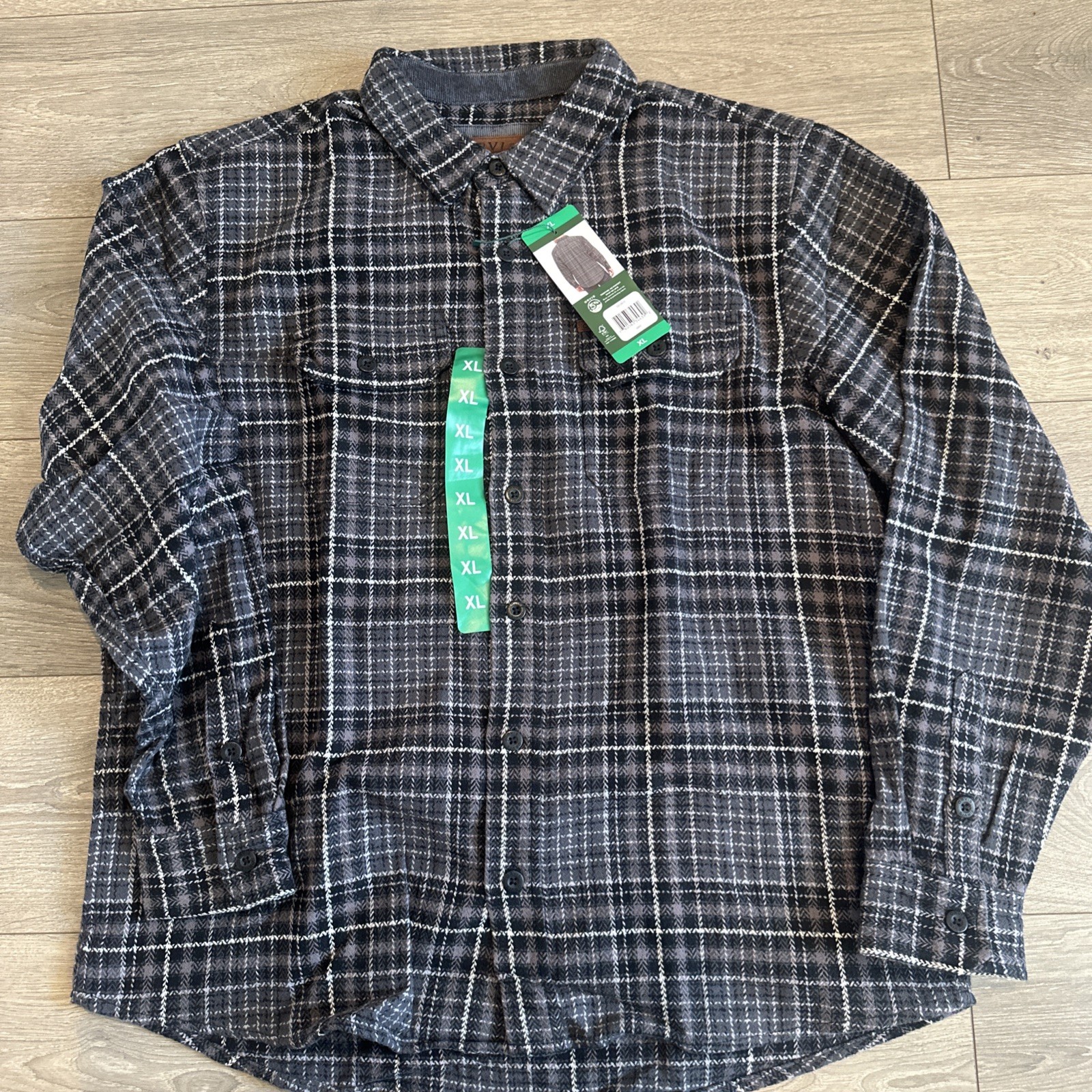 Orvis Grey Flannel Shirt Men XL Heavy Weight Cotton Side Pockets NWT NEW