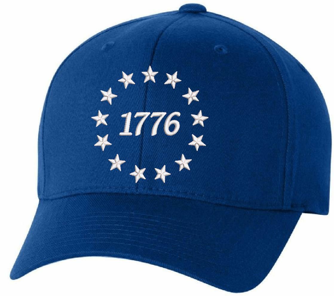 1776 Stars Embroidered FLEX FIT Hat – Declaration of Independence Hat – Various