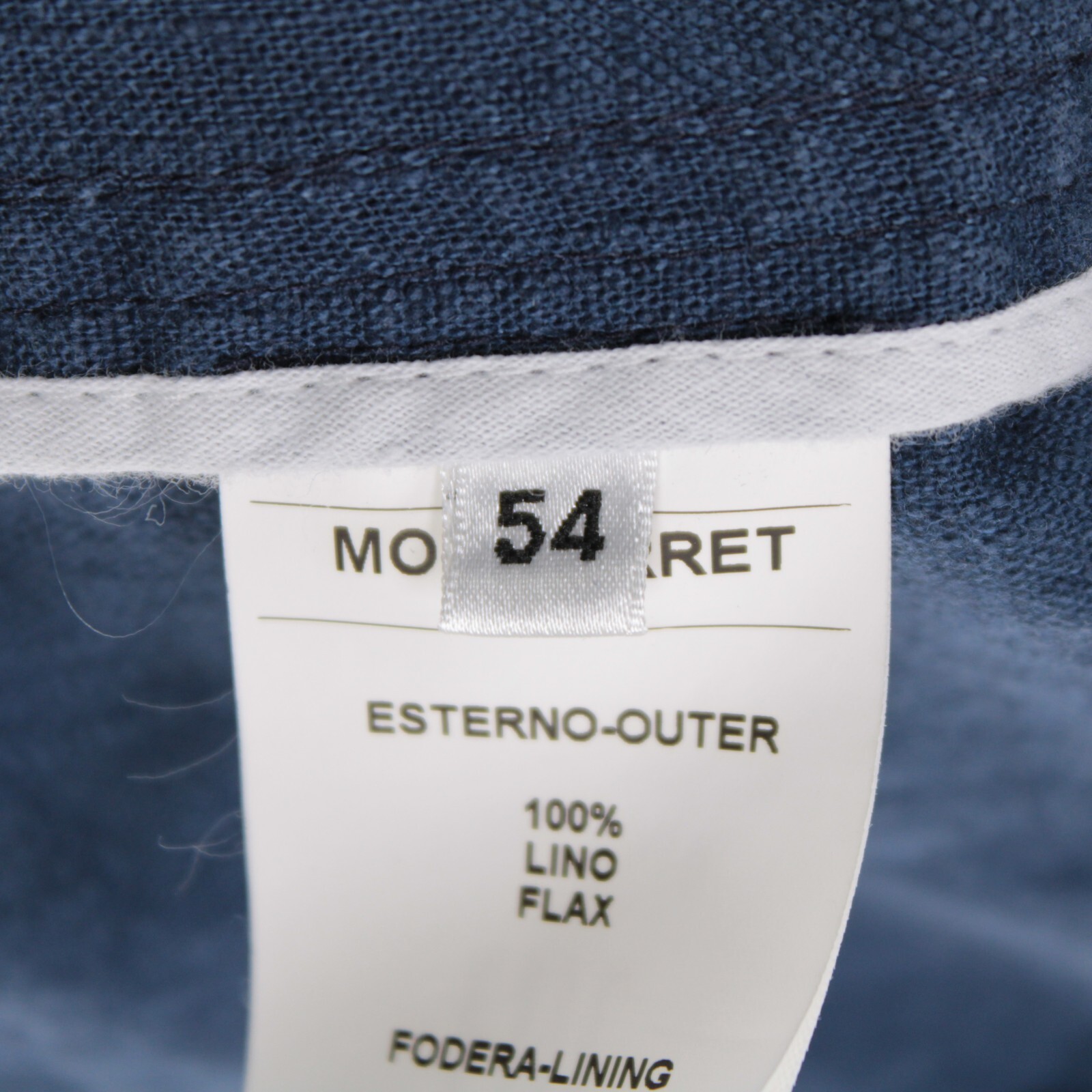 Waterville NWT 100% Linen Overshirt Size 54 (XL US) Barret In Solid Blue