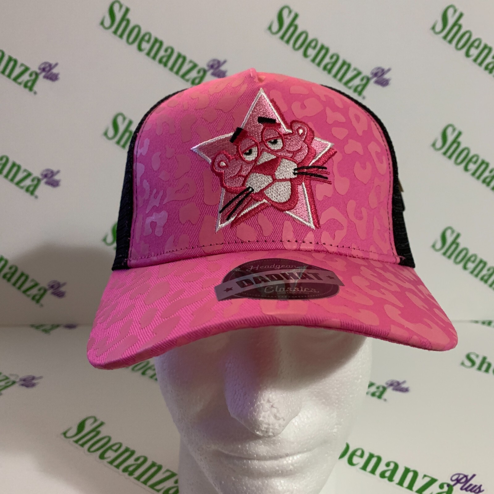 Headgear Classics Hat Pink Panther Star Leopard Print Trucker Snapback Dad Cap